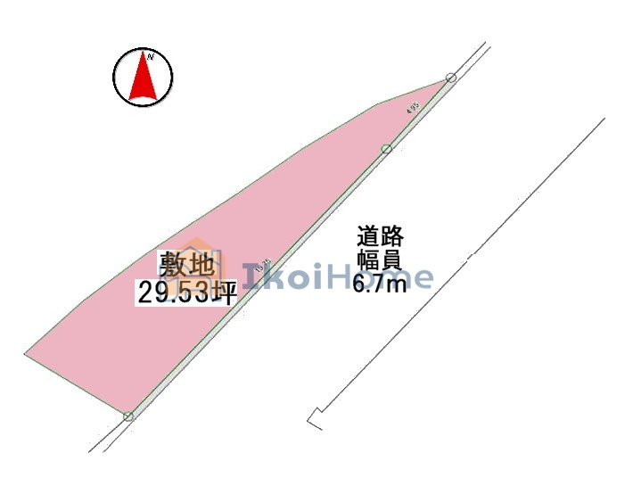 大久保町大久保町　土地の土地図|敷地面積約29.5坪！前面道路との高低差はございません。