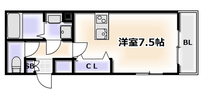 【間取り】 | グランパシフィック難波元町