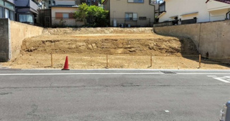 【前面道路含む現地写真】 | 高槻市塚脇一丁目　売地(条件付き) | １号地・２号地