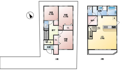 【参考プラン】 | 藤沢市鵠沼海岸7丁目 建築条件無し売地 全4区画