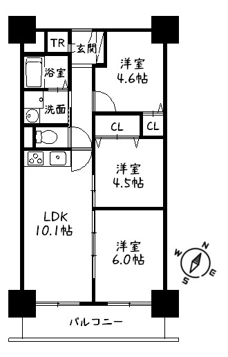 レジオン出来島公園の間取り|間取り図はいかがですか？ご希望を叶える間取りですか？リビングの広さは？水回りの位置は？カウンターキッチン？など色々な情報が集約されています。弊社ではリフォームなどのご相談も承っております。