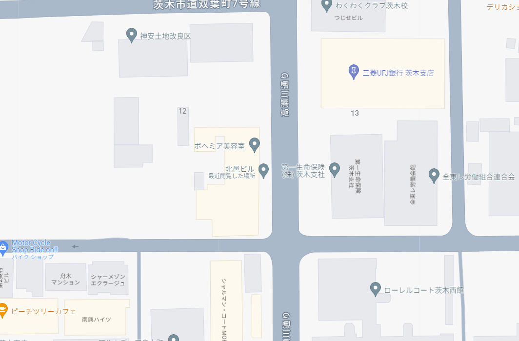 北邑ビルの地図