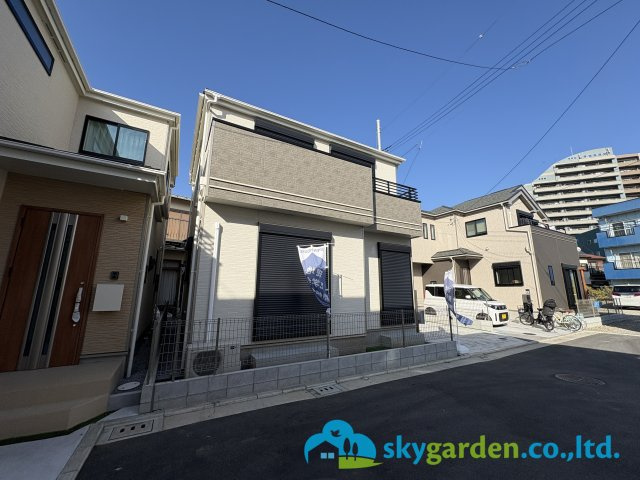 茅ヶ崎市中島　新築戸建　全8棟E号棟の外観|南側道路で日照良好