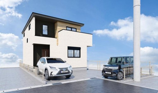 【外観パース】 | 綾瀬市深谷中3丁目  3号棟 1期 | 建物完成時に異なる場合がありその際は現況優先となります