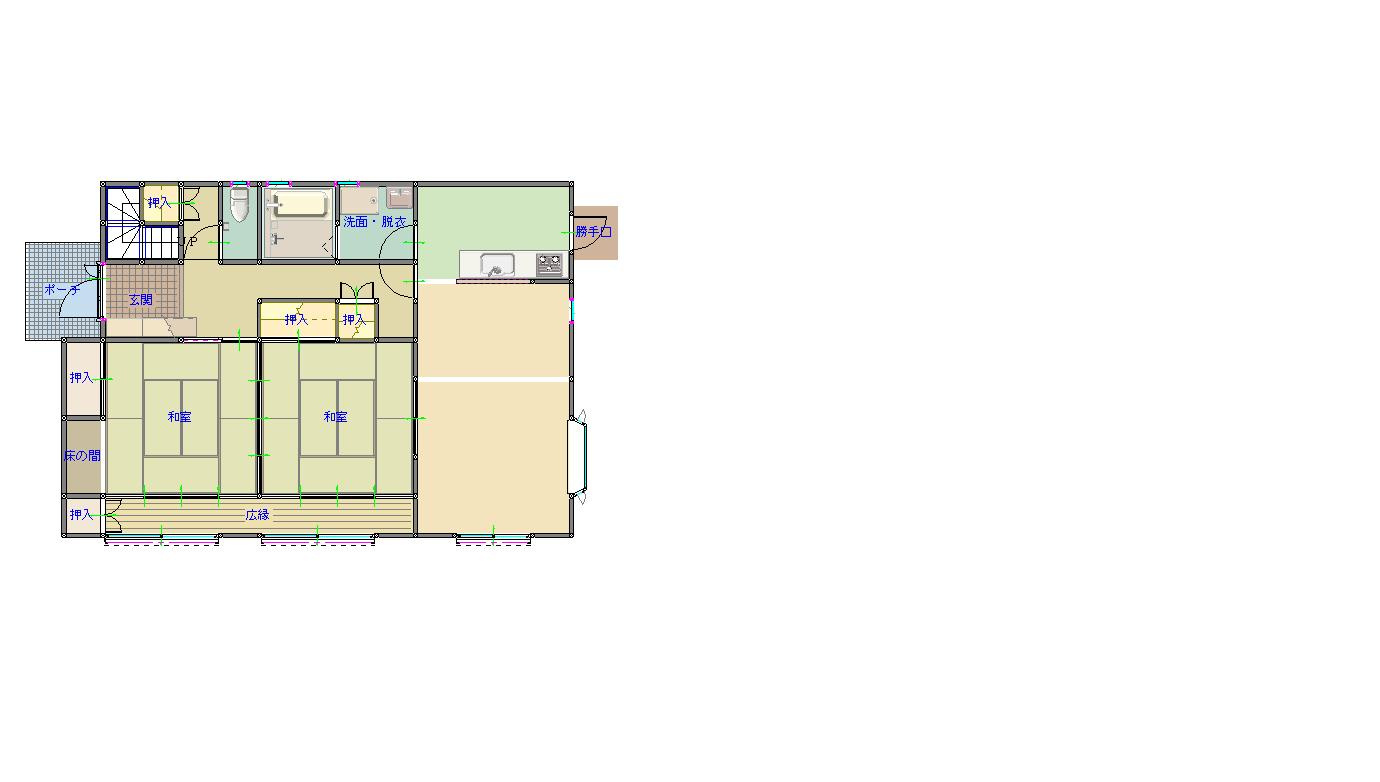 売中古戸建　山口市秋穂東 の間取り|１F間取り図
