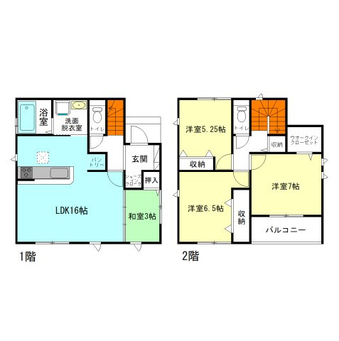 【間取り】 | グラファーレ高崎市下小鳥町2期ー③ | 玄関には嬉しい天井高シューズインクローク完備！
水回りを最短距離で結んだラクラク家事同線！