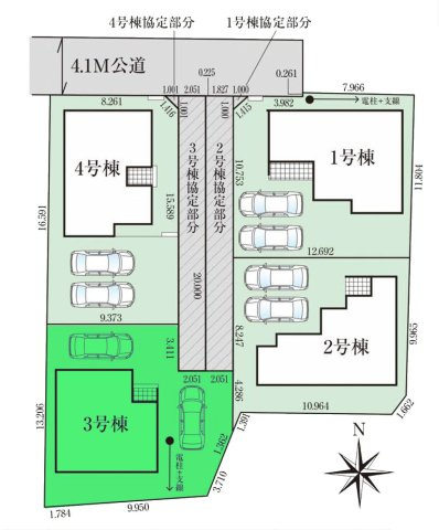 【区画図】 | グラファーレ高崎市下小鳥町2期ー③ | 北高崎駅まで2Kmと駅の利用も便利！
プライバシーの気になる方にお勧めの奥まった敷地！