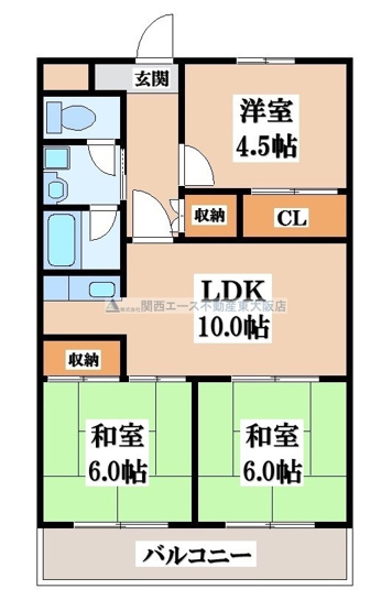 【間取り】 | 第２東大阪村橋マンション