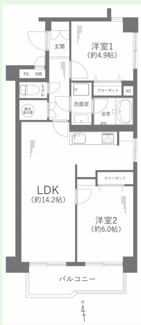 【間取り】 | 【金山レックス】✨️仲介手数料無料✨️平和小学校・伊勢山中学校