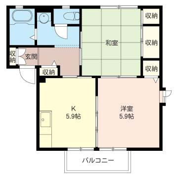 メープルタウンＤ号棟の間取り