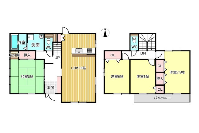 中古住宅　雄総緑町6丁目の間取り