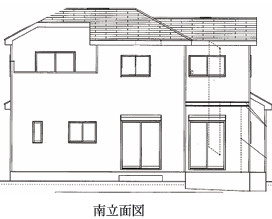 狭山水野４３期　全２棟２号棟　狭山新築住宅は西武ハウジングの外観パース