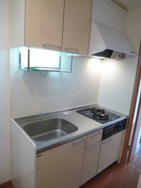 ＡＬＥＧＲＩＡ 経堂のキッチン|グリル付きガス2口システムキッチン