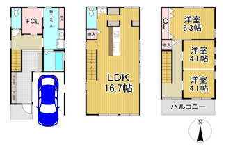 【間取り】 | 川西市久代5丁目　中古一戸建て