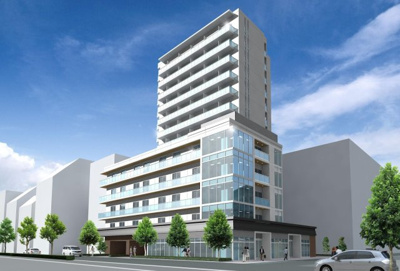 【外観】 | ラ・グレイス溝の口 | ※このパースはイメージを表すものであり、実際の施工とは異なる場合があります。