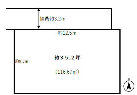 箕面市坊島２丁目　土地の土地図