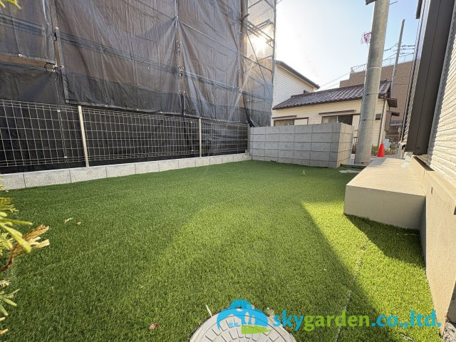 茅ヶ崎市中島　新築戸建　全8棟H号棟の庭|お庭も活用できます