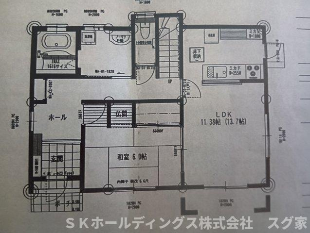 舞鶴市伊佐津戸建リースバックの間取り