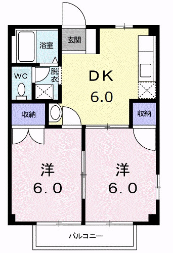グリーンハウスの間取り|間取図