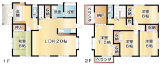 【間取り】 | 福島市桜木町　中古住宅（SK）