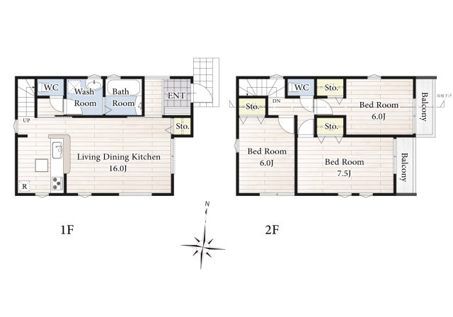 【間取り】 | 陽の光をたっぷりと浴びながら気持ち良く生活が出来ます。夢のマイホーム、夢ではなく実現出来ます！見学・ご相談等、お気軽にご連絡下さい。