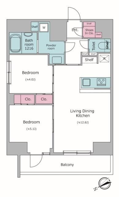 ドゥーエ三ノ輪Ⅰの間取り