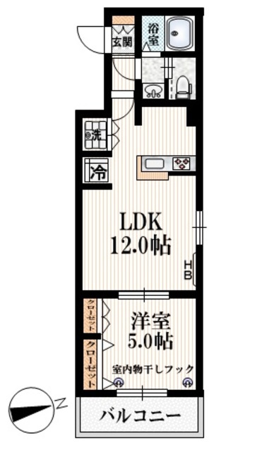 レスポワールＯｃｈｉａｉの間取り|★角部屋２面窓★