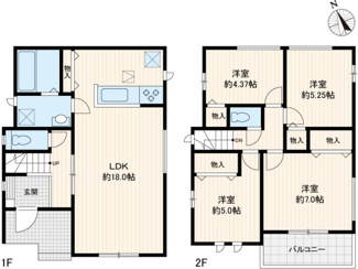 【間取り】 | 新座市本多一丁目新築戸建て | ゆとりある4LDKのプランになります。