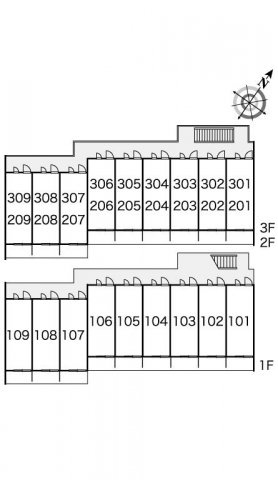 レオパレスクラッセの区画図