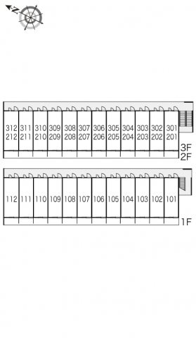 レオパレス中宗岡の区画図
