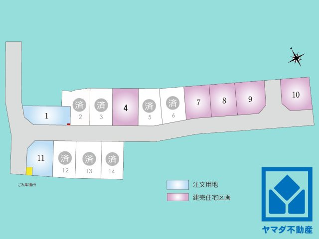 大津市坂本２丁目　9号地の区画図