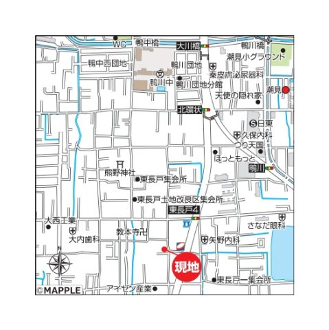 ハートフルタウン東長戸2期-A号棟　新築分譲戸建(全5棟)　の地図