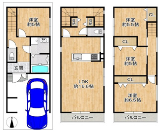 【間取り】 | 新池島町２丁目　新築戸建
