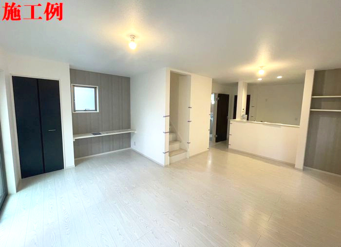 茅ヶ崎市柳島1丁目新築戸建て　2期2号棟の居間・リビング|リビング施工例