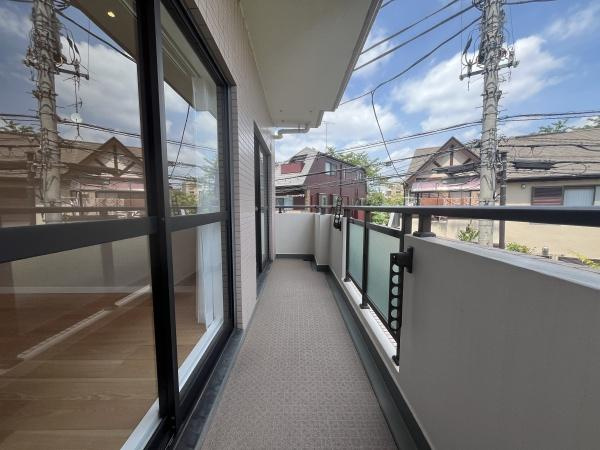 グリュック８二子玉川イーストウイングのバルコニー|日当たりのよいバルコニー
