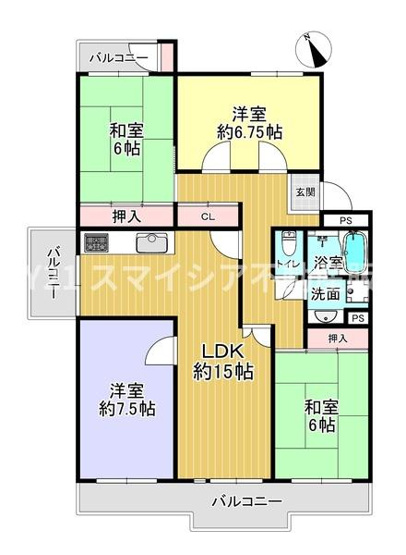 【間取り】 | グリーンヒル光善寺住宅　1号棟