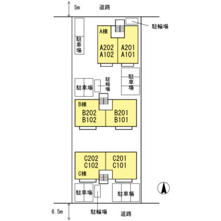 Ｋｉｔａ壱番館 Ａ棟の駐車場