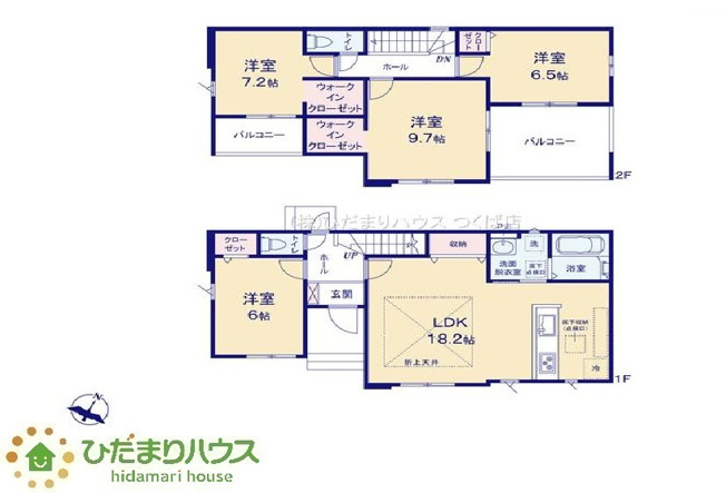 【間取り】 | 水戸市見川21期　新築戸建　3号棟 | 一人部屋が実現できる４LDK間取りです
