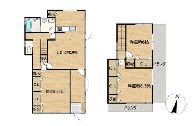 【間取り】 | 吉岡町小倉　中古住宅 | 実際にご見学頂くと、周辺の生活環境やコンセントの位置、収納の広さなどがご理解頂けます。お気軽に内覧予約をしてください！