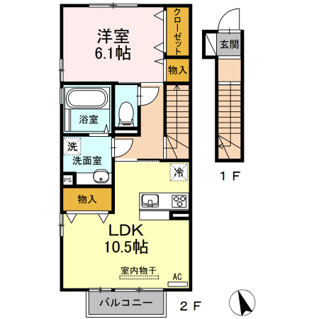 セジュールＫ Ⅰの間取り