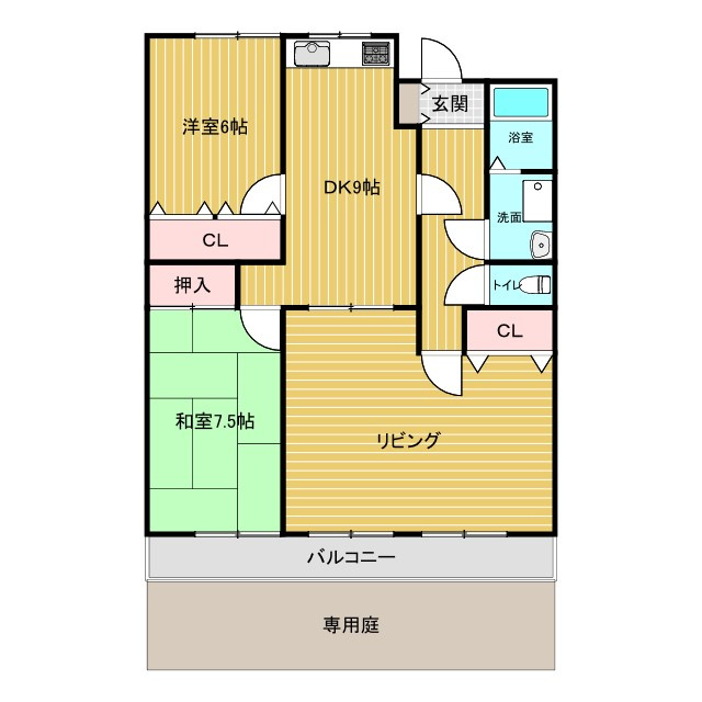 リベラル一ッ葉の間取り