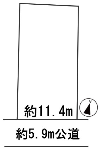 ６５６３７　岐阜市島田中町土地の区画図