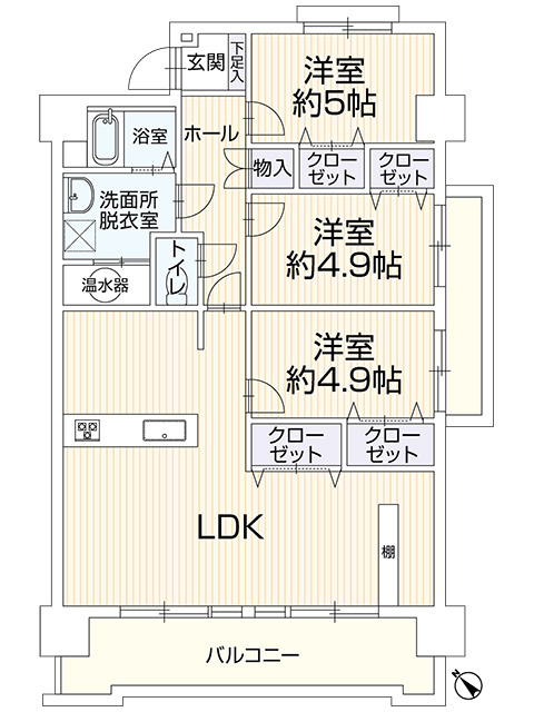 オリエントハイツJR千鳥駅前の間取り
