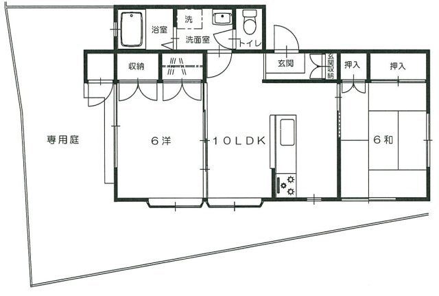メゾンセガワA棟の間取り|メゾンセガワA棟　102　
