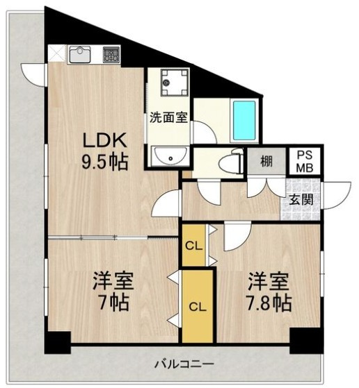 インプルーブ天六の間取り