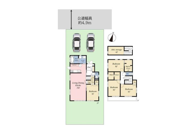 中古戸建　熊谷市美土里町2-162の間取り