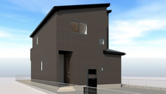 【外観パース】 | 海津市南濃町田鶴新築建売全2棟！美濃松山駅まで徒歩1分！敷地広々75坪以上！長期優良住宅！ | 海津市南濃町田鶴新築建売全2棟！美濃松山駅まで徒歩1分！敷地広々75坪以上！長期優良住宅！