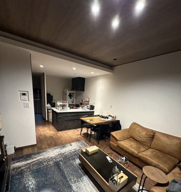 大阪市北区菅栄町の居間・リビング|照明付きです