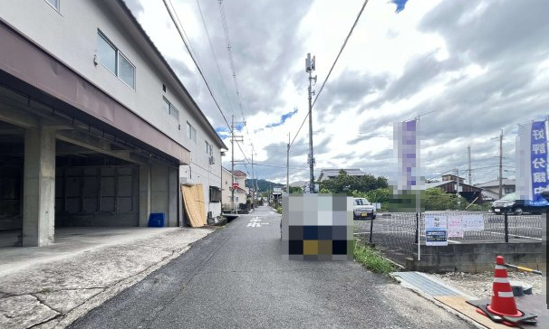 桜井市安倍木材団地1丁目全3区画の前面道路含む現地写真|前面道路含む現地写真です