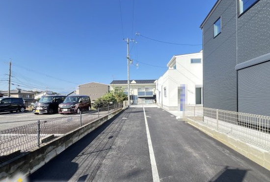 桜井市安倍木材団地1丁目全3区画の前面道路含む現地写真|前面道路含む現地写真です